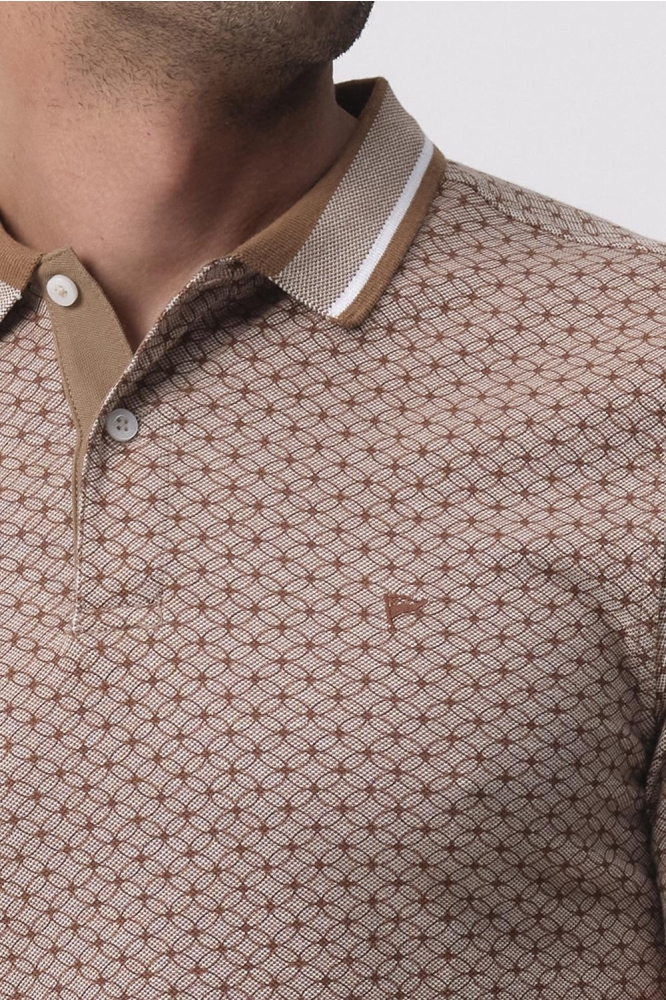 STANSON AOP POLO KM 096117 8502 Coca mocha brown